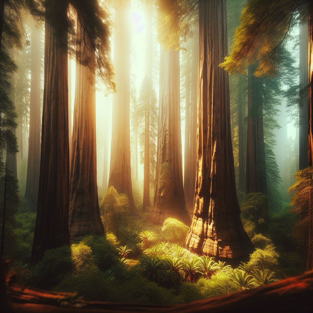 Where are giant redwood trees