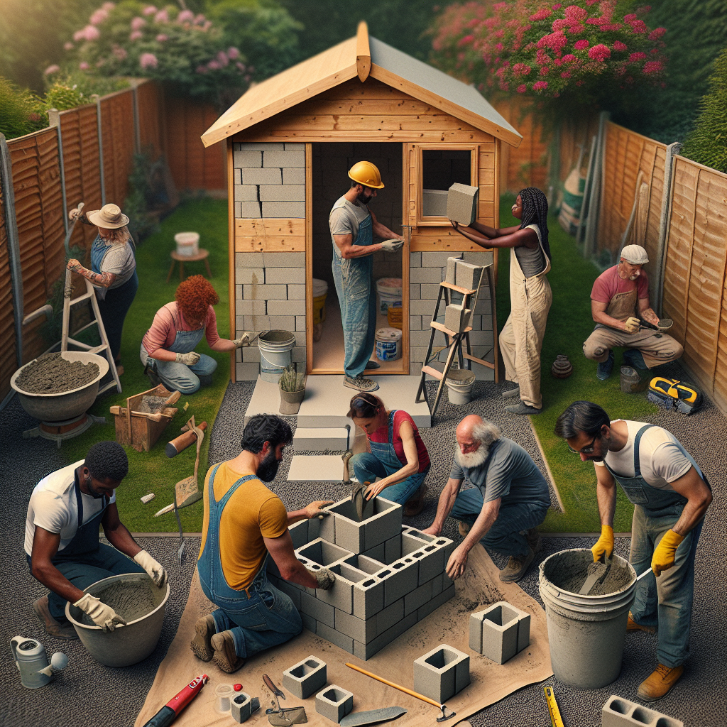 How to build a garden shed with concrete blocks