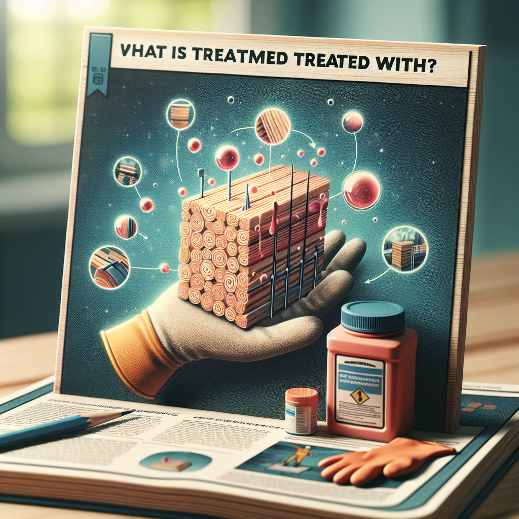 What is treated lumber treated with